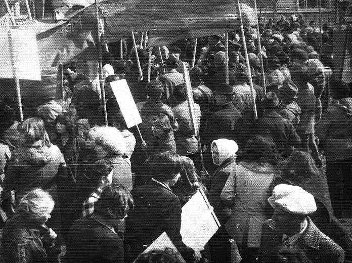 первомайская демонстрация в Хандыге