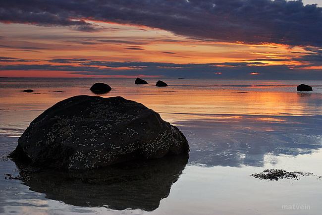 Белое море на закате