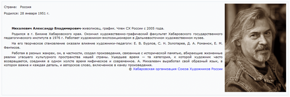 художник Михалевич